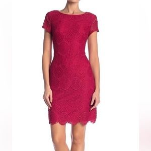 2/$60 laundry by shelli segal hot pink lace overlay orange zipper pull size 6 M